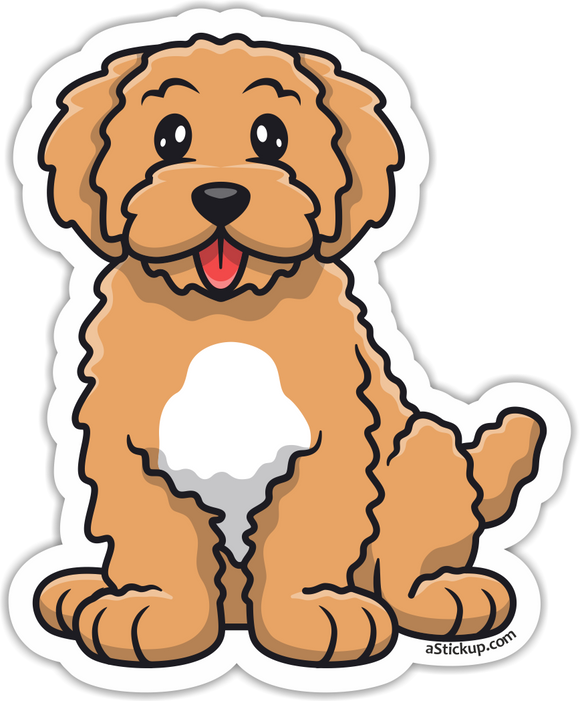 Golden Poodle Sticker